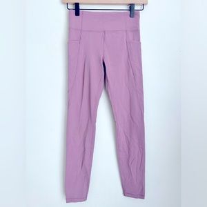 Athleta Girl dusty pink High Rise Stash Your Treasures Tight L 12